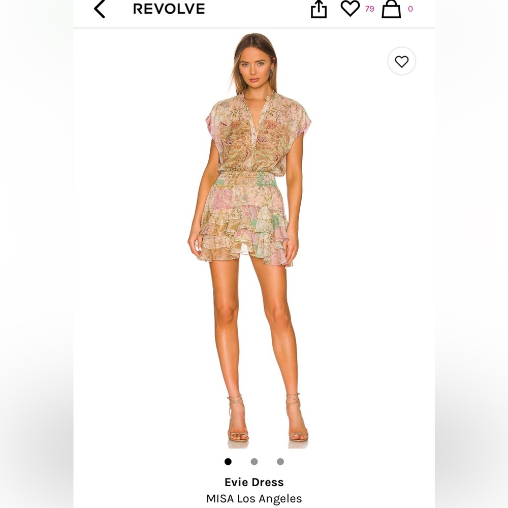 Misa Evie Dress - Printemps Patchwork - Smocked Bottom - Size M Medium